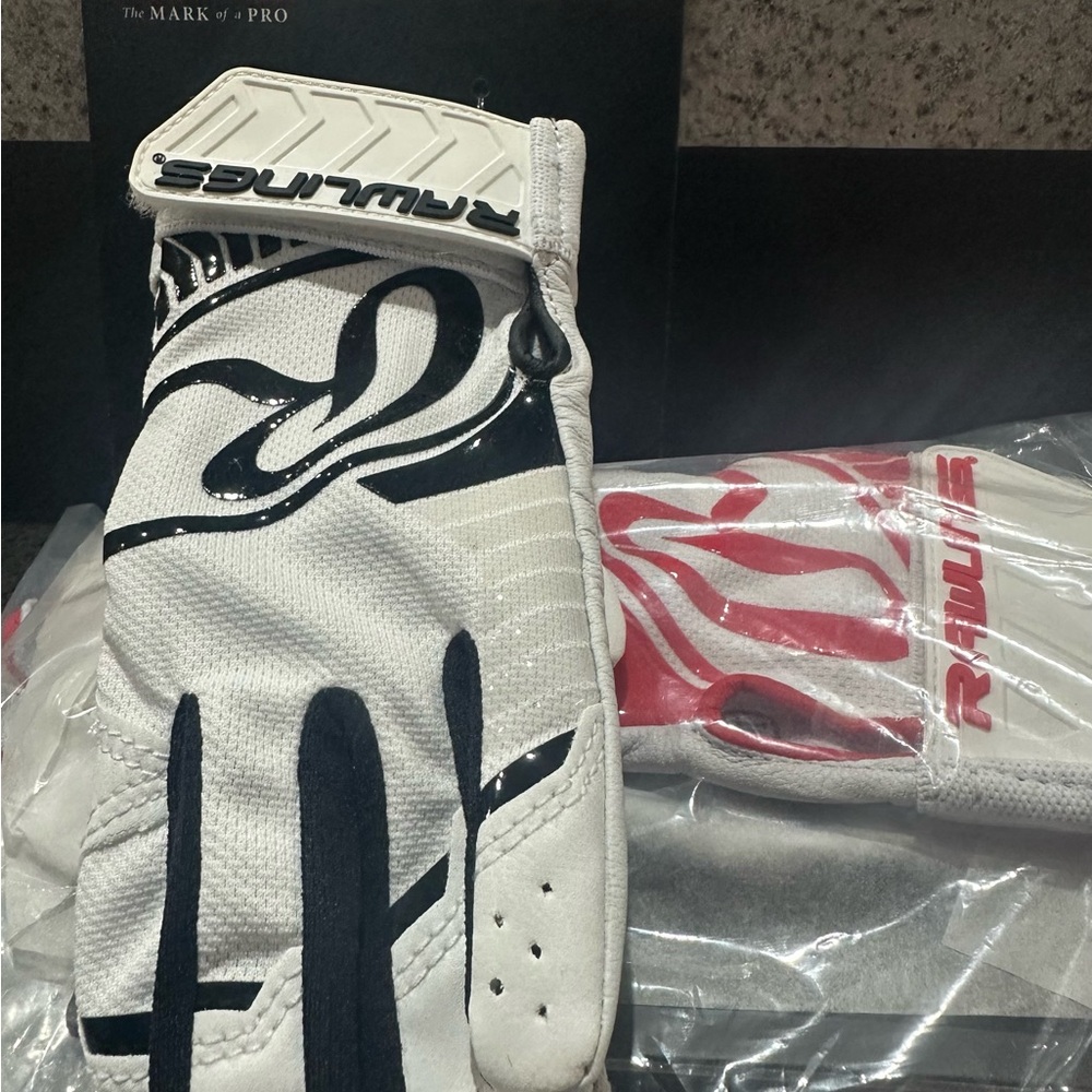 Rawlings Red and Black Batting Gloves